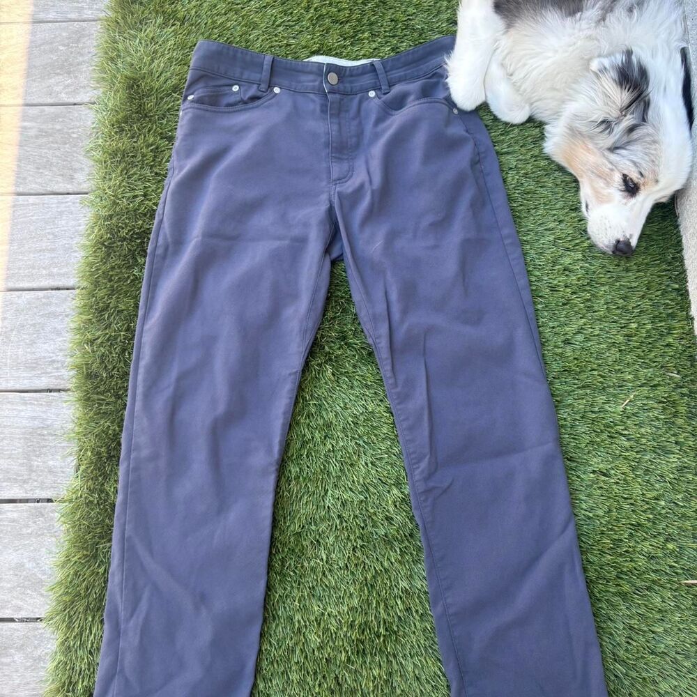 Outlier Men's Navy and Grey Trousers